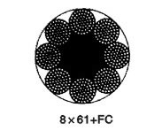 8×61(b)類(lèi)圓股鋼絲繩(PT0305)